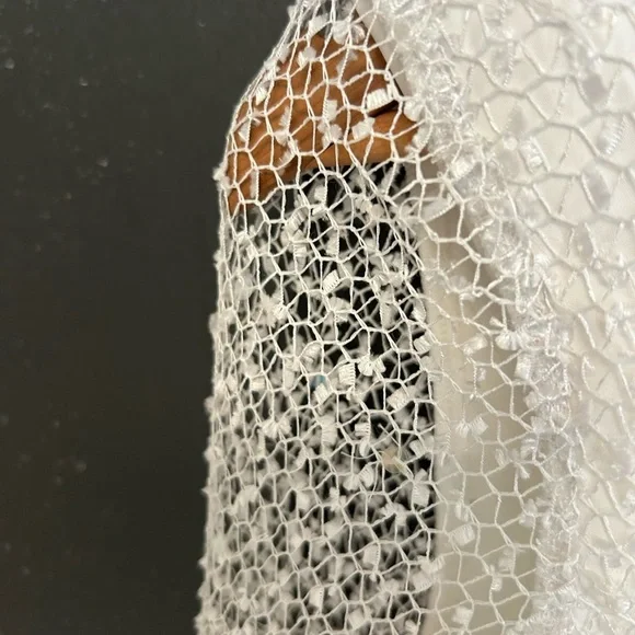 Frank Usher size 12 sequin lace effect blazer NWOT shoulder pads! Fits smaller!! - Picture 5 of 16